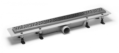 Сливной канал Plastbrno SZA5550 Design 5 комбинированный, решетка из нержавеющей стали, L = 550, серый