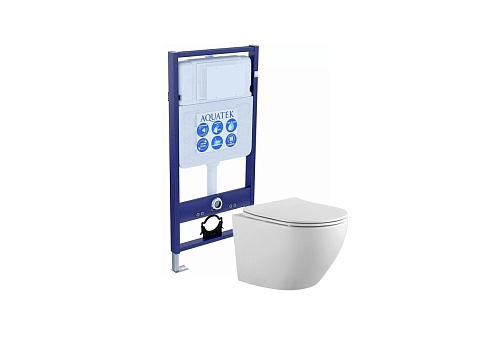 Комплект Aquatek SET Европа: рама Standard INS-0000012 (без клавиши и крепежа) + унитаз AQ1901-00 с тонким сиденьем Soft-close, белый Комплект Aquatek SET Европа: рама Standard INS-0000012 (без клавиши и крепежа) + унитаз AQ1901-00 с тонким сиденьем Soft-close, белый