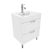 Тумба с умывальником IDDIS, OXF60W0i95K Oxford, напольная, 60х46 см, белый матовый