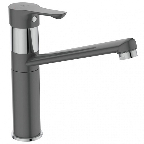 Смеситель Ideal Standard BC813U8 Alpha для кухонной мойки, Grey Pearl/Chrome (хром) matt (серый жемчуг/хром матовый)