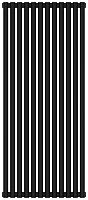 Радиатор Сунержа 31-0332-1212 Эстет-00 отопительный н/ж 1200х540 мм/ 12 секций, матовый черный