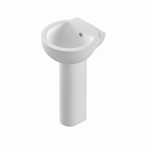 Раковина Sanita Luxe ARTSLWB03 Art с пьедесталом 50х57 см, белая