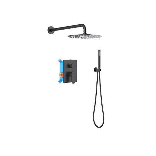 Душевой комплект Aquatek AQ1272MB Оберон Set 3 в 1, черный матовый Душевой комплект Aquatek AQ1272MB Оберон Set 3 в 1, черный матовый