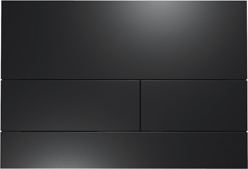 TECE 9240833 TECEsquare II, панель смыва с двумя клавишами металлическая, черный, матовая