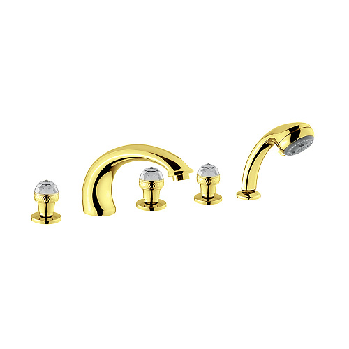 Смеситель Migliore 18506 Axo Swarovski на борт ванны, золото Смеситель Migliore 18506 Axo Swarovski на борт ванны, золото