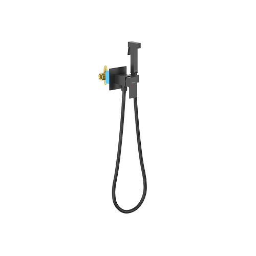Комплект Aquatek AQ1022MB Либра для гигиенического душа встроенный, черный матовый Комплект Aquatek AQ1022MB Либра для гигиенического душа встроенный, черный матовый