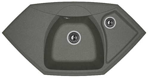 Мойка для кухни Florentina 20.150.D0980.102 Сардиния 98х51 см, с крылом, черная снят с производства