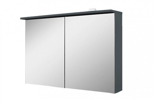 Зеркальный шкаф AM.PM M70AMCX1001GM SPIRIT 2.0, с LED-подсветкой, 100 см, цвет: графит, матовый снят с производства