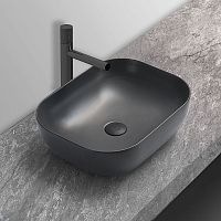 Раковина Vincea VBS-101MA керамическая, 50.5х40.5 см, накладная, антрацит матовый