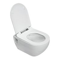 Унитаз Sanita Luxe WC.WH/Art/SlimDM.Rim/WHT.G Art Rimless Slim подвесной 36х50 см, с сиденьем, белый Унитаз Sanita Luxe WC.WH/Art/SlimDM.Rim/WHT.G Art Rimless Slim подвесной 36х50 см, с сиденьем, белый