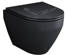 Сет № 1907 C701700MBSC_Унитаз AM.PM Spirit V2.0 подвесной унитаз FlashClean с сиденьем микролифт, черн мат