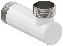 Уголок Сунержа 12-1506-1010 н/ж G 1" нар.р. L-93 мм / G 1" нар.р. L-30.5 мм, белый