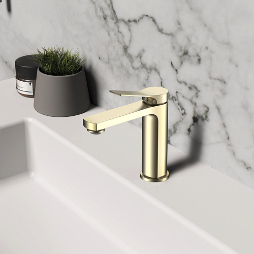 Смеситель для раковины Vincea Arco VBF-4AR01BG Смеситель для раковины Vincea Arco VBF-4AR01BG