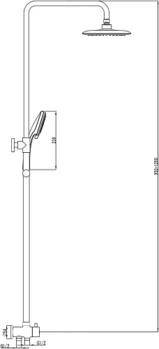 Душевая стойка Ravak X07P232 Душевая стойка Ravak X07P232
