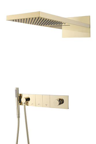 Встроенная душевая система 55х45х110 см Boheme ZODIAC 132-G золото