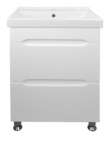 Тумба Loranto CS00052134 Арфа с раковиной, напольная, 60х44 см, белая снят с производства