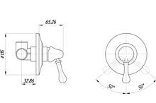 Смеситель для душа, встраиваемый Migliore  ML.MAY-8930.CR