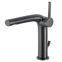 Смеситель Keuco 51502130000 Edition 400 для умывальника однорычажный, излив 15 см, хром черный шлифованный