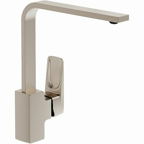 Смеситель Vitra A4275334EXP Root Square для кухонной мойки, матовый никель Смеситель Vitra A4275334EXP Root Square для кухонной мойки, матовый никель