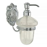 Дозатор Migliore 16656 Cleopatra жидкого мыла, стекло прозрачное с матовым декором/хром
