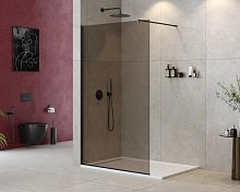 Душевая перегородка Cezares LIBERTA-L-1-120-120-BR-NERO Liberta 120 см, профиль черный Душевая перегородка Cezares LIBERTA-L-1-120-120-BR-NERO Liberta 120 см, профиль черный