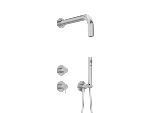Набор Deante NQS_F9XK Silia для душа скрытого монтажа, сталь