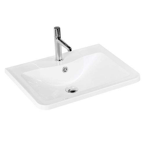 Раковина BelBagno BB600/455-LV-MR-ALR из литьевого мрамора 80х45.5 см, белая
