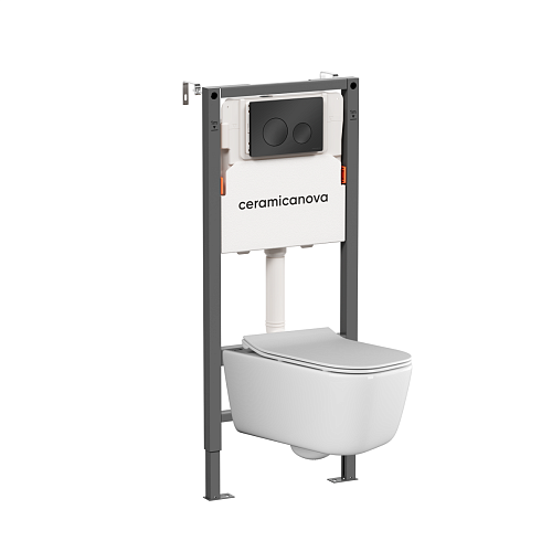 Комплект: Унитаз, Инсталляция, Кнопка смыва Ceramica Nova  CN3005_121001MB