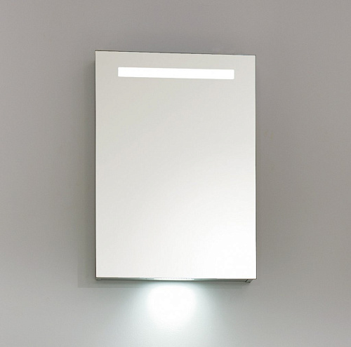 Зеркальный шкаф с одной распашной дверью с нижней подсветкой и LED подсветкой дверей, правосторонний BelBagno SPC-1A-DL-BL-500, 500x130x700 купить недорого в интернет-магазине Керамос