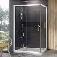 Душевая дверь Ravak 1ZJ70100Z1 10RV2K-90 раздвижная 10°, белый + транспарент