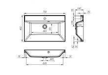 Тумба под раковину BelBagno  AURORA-700-2C-SO-RGB