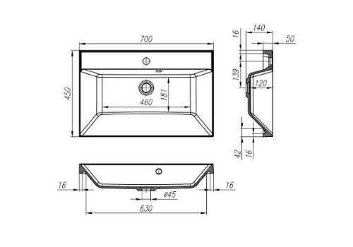 Тумба под раковину BelBagno AURORA-700-2C-SO-RGB Тумба под раковину BelBagno AURORA-700-2C-SO-RGB