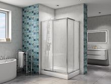 Душевой уголок BelBagno DUE-AH-2-100/80-C-Cr, 190х100х80 см, стекло прозрачное/профиль хром Душевой уголок BelBagno DUE-AH-2-100/80-C-Cr, 190х100х80 см, стекло прозрачное/профиль хром