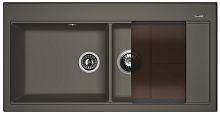 Мойка для кухни Florentina 20.335.E1000.302 Россана 100х51 см, с крылом, антрацит