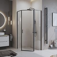Душевой уголок BelBagno UNO-195-P-1-90-C-NERO, 195х90х90 см, стекло прозрачное/профиль черный Душевой уголок BelBagno UNO-195-P-1-90-C-NERO, 195х90х90 см, стекло прозрачное/профиль черный