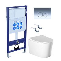 Инсталляция с подвесным унитазом Aquatek Ника SET AQUATEK НИКА-018 4в1