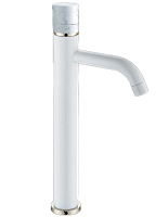 Смеситель для умывальника высокий Boheme STICK MRAMOR 122-W-MR-WHITE