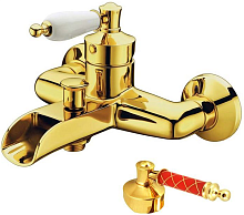 Смеситель Boheme 213-MR-R Vogue для ванны, золото/красный