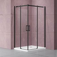 Душевой уголок Vincea VSS-4D100CLB Dice, 100х100 см, профиль черный/стекло прозрачное