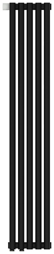 Радиатор Сунержа 31-0320-1205 Эстет-0 отопительный н/ж EU50 левый 1200х225 мм/ 5 секций, матовый черный