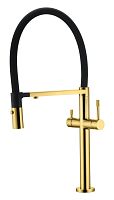 Смеситель для кухни Boheme UNO 115-G GOLD c краном для питьевой воды