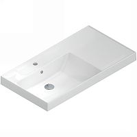 Раковина Kerama Marazzi CU.wb.90Lh Cubo подвесная/мебельная 90х48, левая, белый глянец Раковина Kerama Marazzi CU.wb.90Lh Cubo подвесная/мебельная 90х48, левая, белый глянец