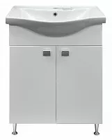 Тумба Loranto CS00079242 София с раковиной, напольная, 60х46 см, белая купить недорого в интернет-магазине Керамос