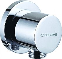 Шланговое подключение Creavit A01 настенное, круглое, хром