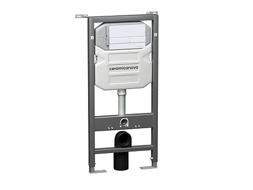 Система инсталляции Ceramica Nova CN1002W Envision для унитазов, кнопка смыва Flat, белый