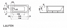 Ванна акриловая Laufen  2.2350.0.000.000.1