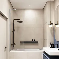 Шторка Veconi PL84-90-01-C7 Palau на ванну PL-84, 90x150 см, профиль хром/стекло прозрачное