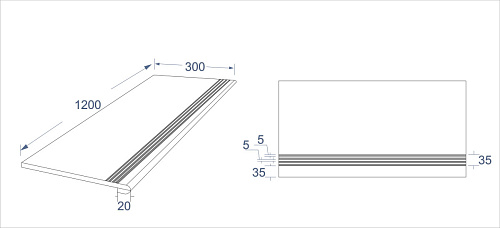 Ступень Kerranova Central Park GBB__K-701/MR_12_4 купить недорого в интернет-магазине Керамос