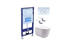 Комплект: Унитаз, Инсталляция, Кнопка смыва Aquatek КЛАССИК AQUATEK SET AQUATEK КЛАССИК-015 4в1