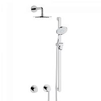 Душевой комплект 9 Keuco 59605010001 IXMO: термостатический смеситель на 2 потребителя, с круглыми розетками, хром